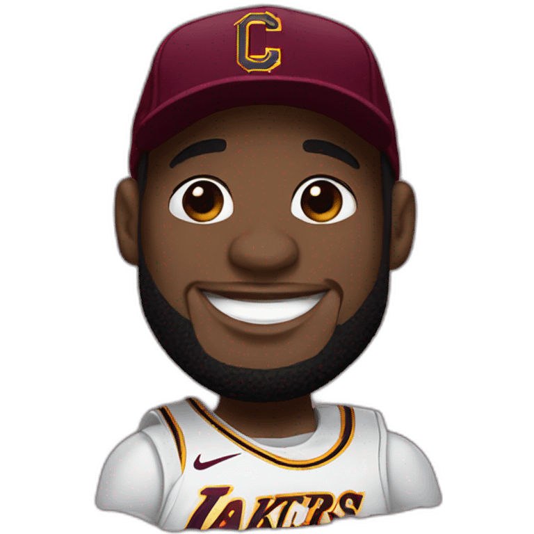 Lebron James with cap emoji