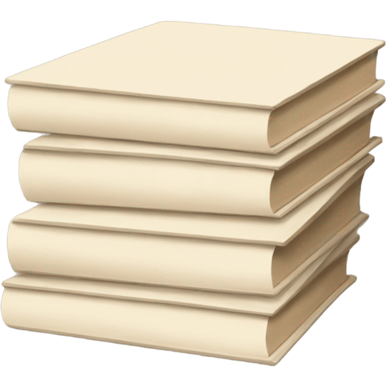 stack of beige books, aesthetics white pages emoji