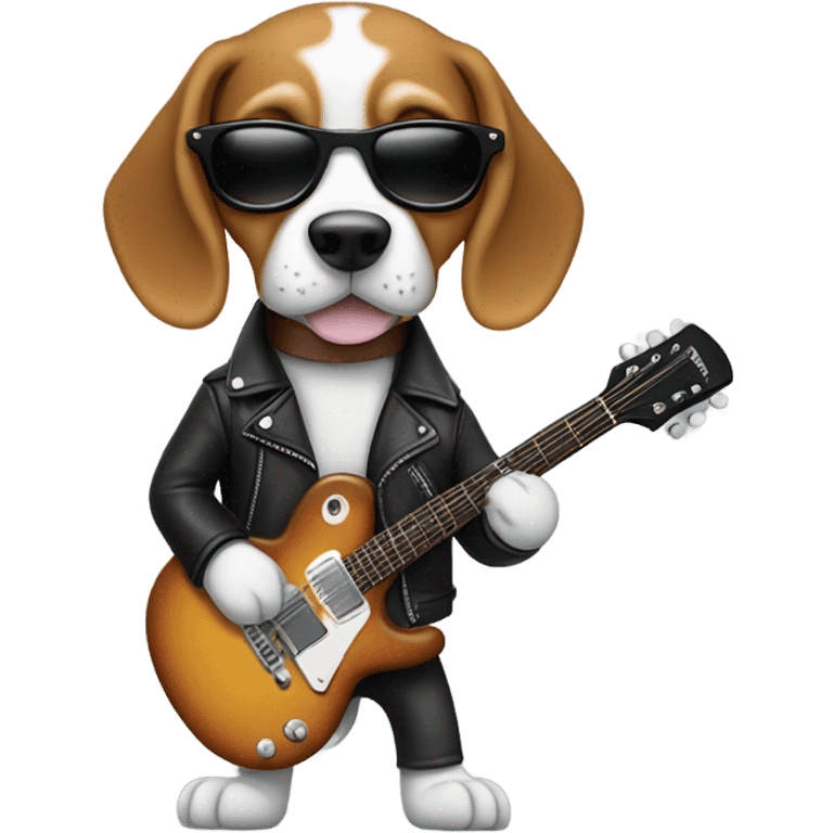 Rock and roll beagle emoji