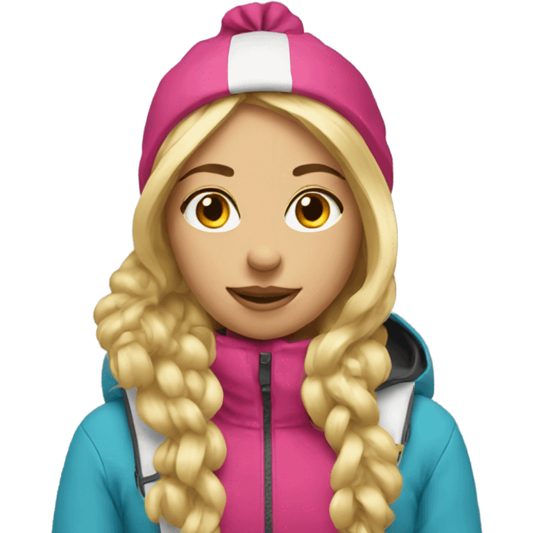 ski girl blonde  emoji