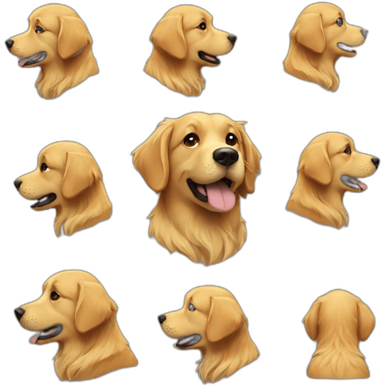 golden retriever software developer emoji