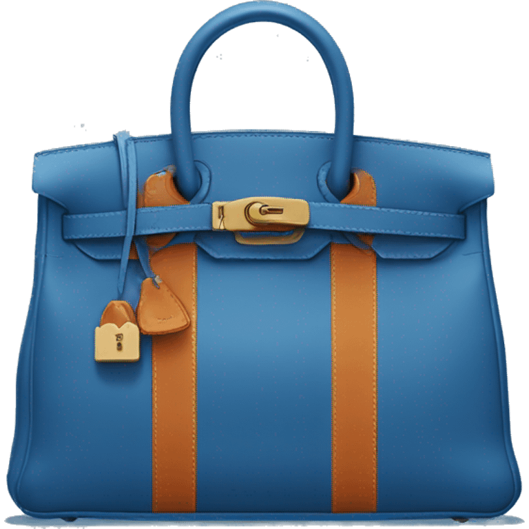 Blue Hermès bag emoji