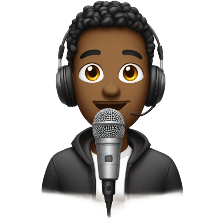 Podcaster with mic emoji