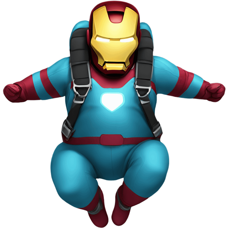 Iron man overweight skydiving emoji