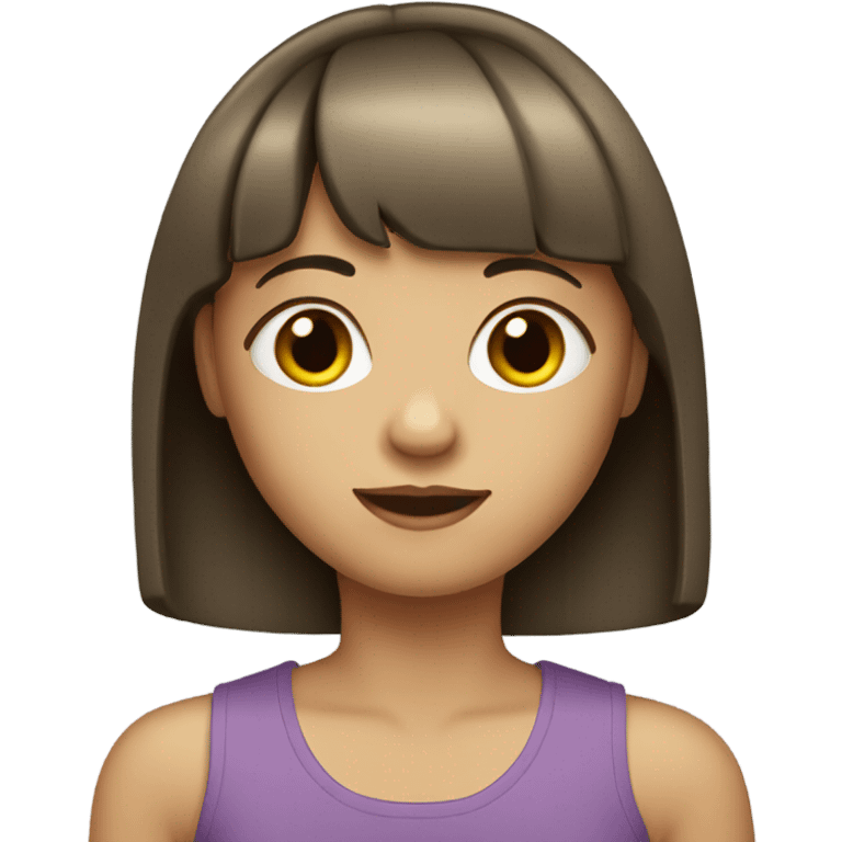 girl with straight hair and bangs emoji