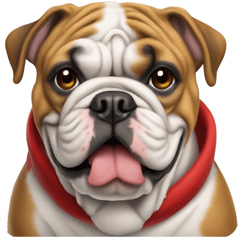 english bulldog in christmas costume  emoji