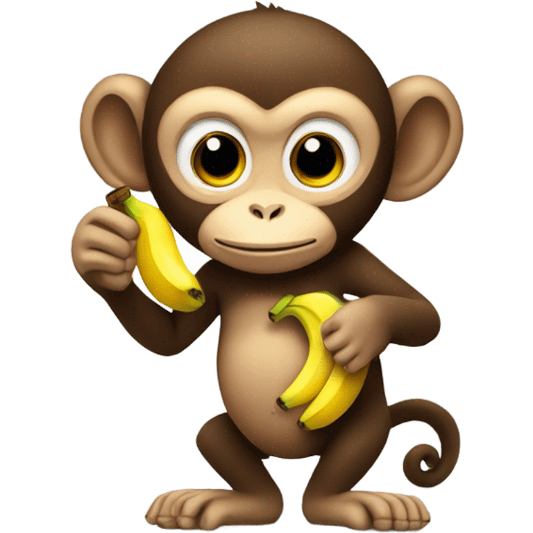 Monkey holding a banana emoji