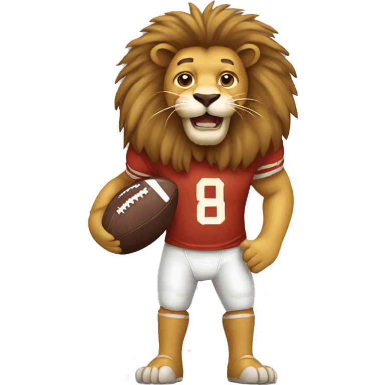 lion holding a football  emoji