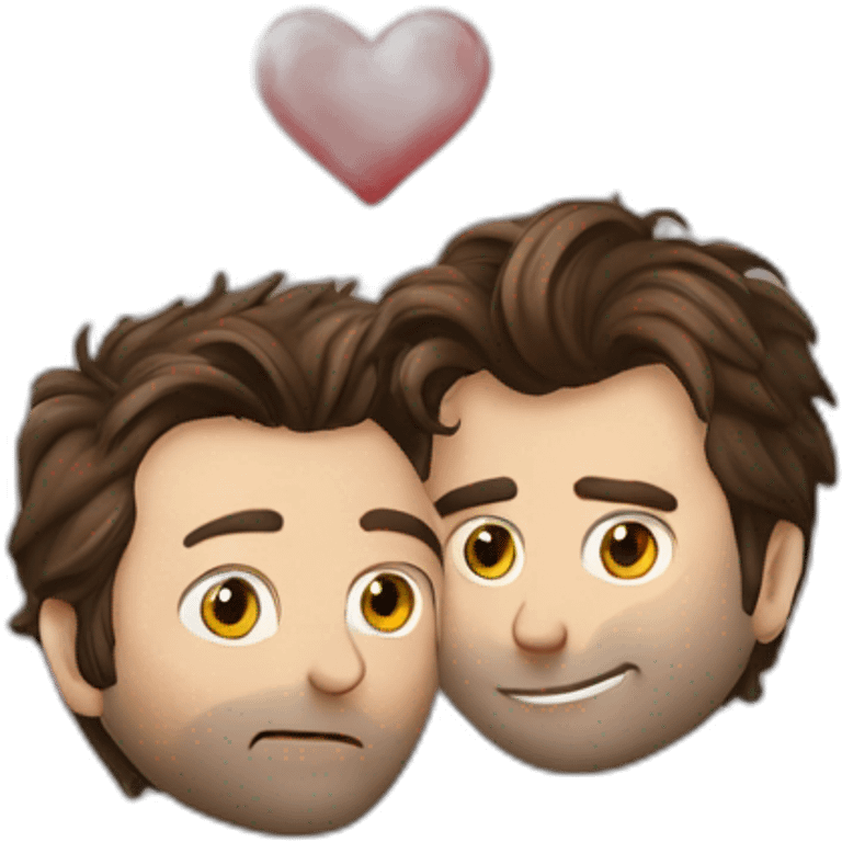 David Tennant and Michael sheen kiss emoji