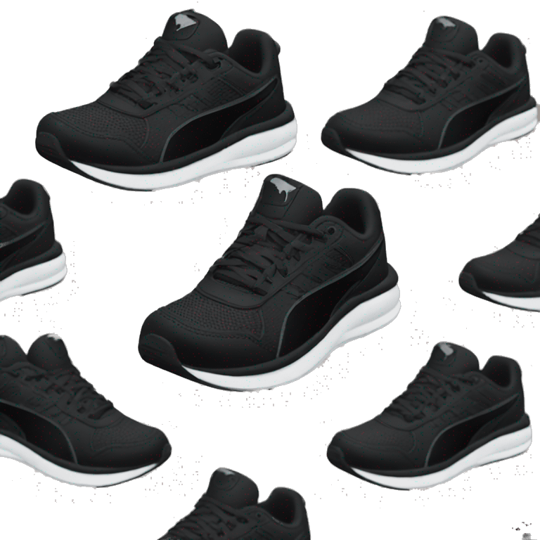 all black puma running shoes emoji