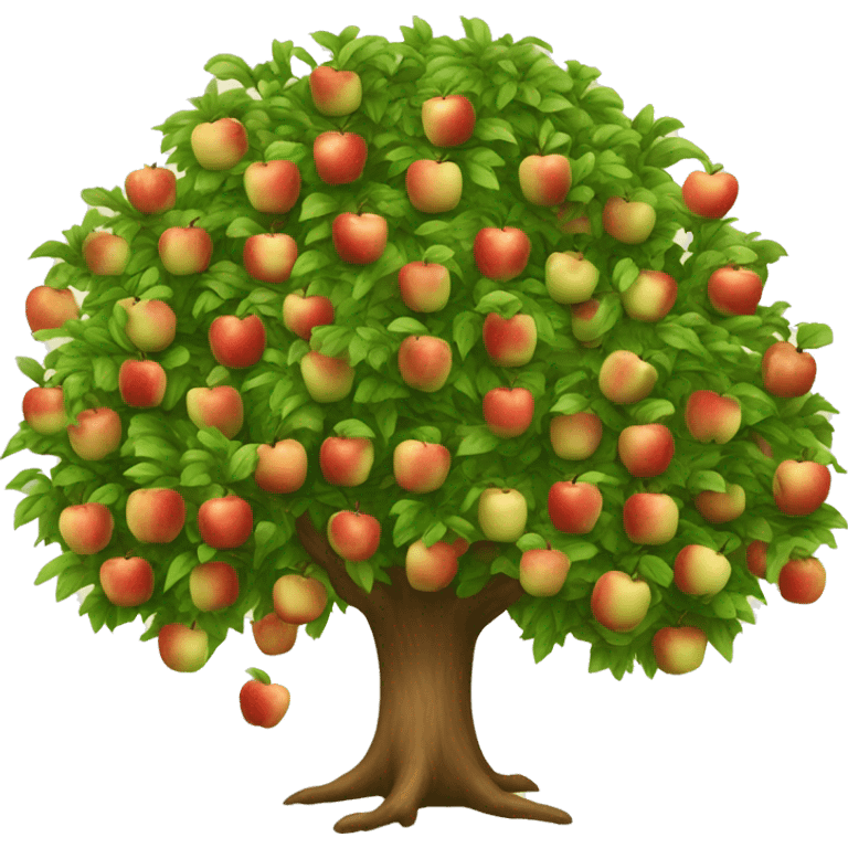 Apple tree with 26 alphabets apples emoji