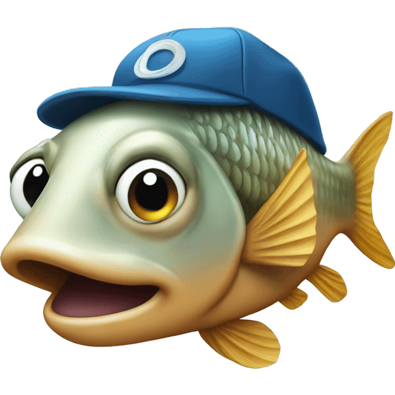 fish with cap emoji