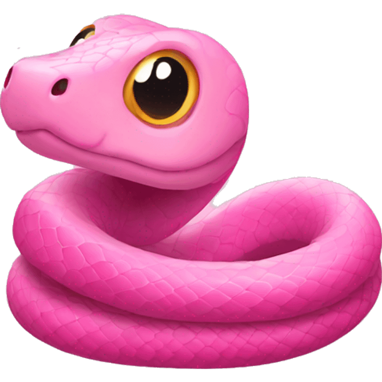 cute pink snake emoji