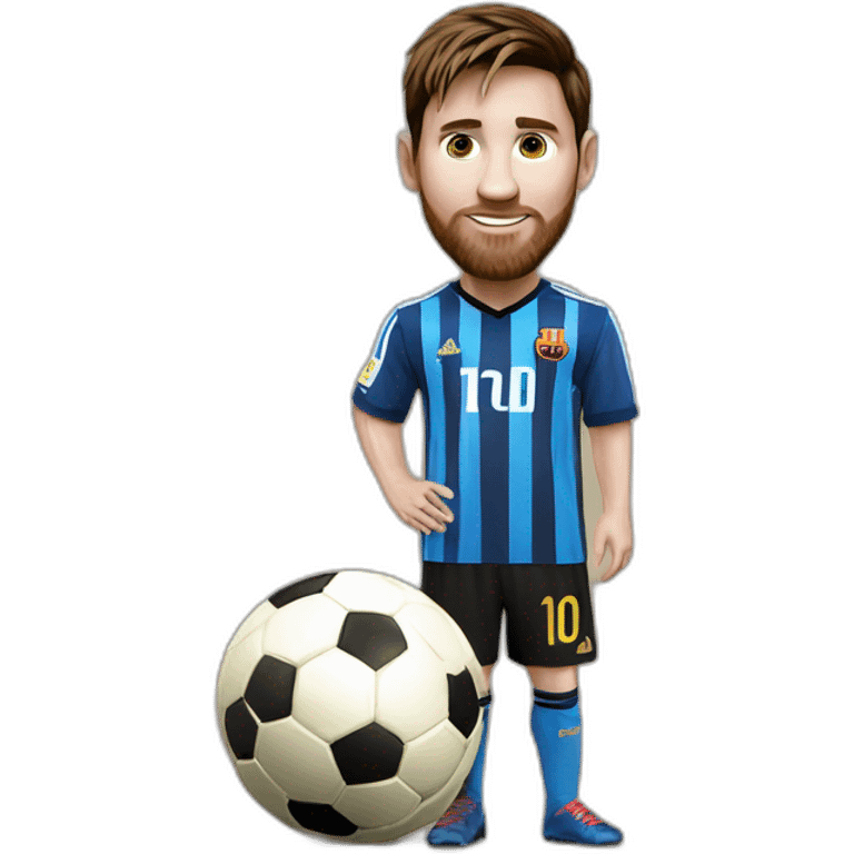 messi avec ballon d'or emoji