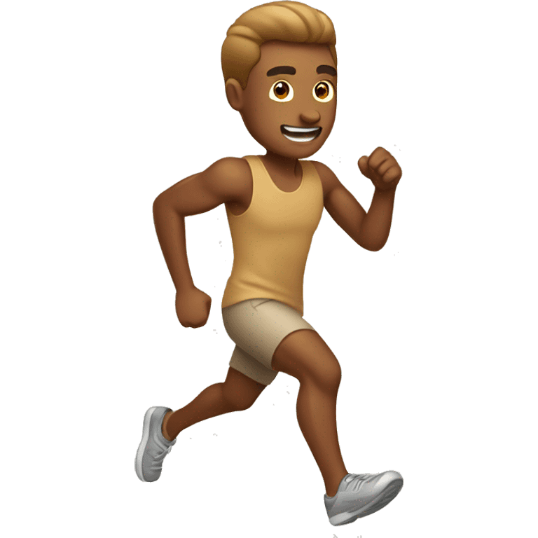 tan guy running emoji