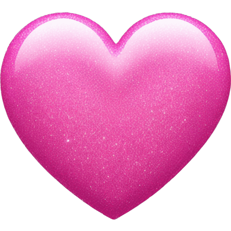 Glitter pink heart  emoji