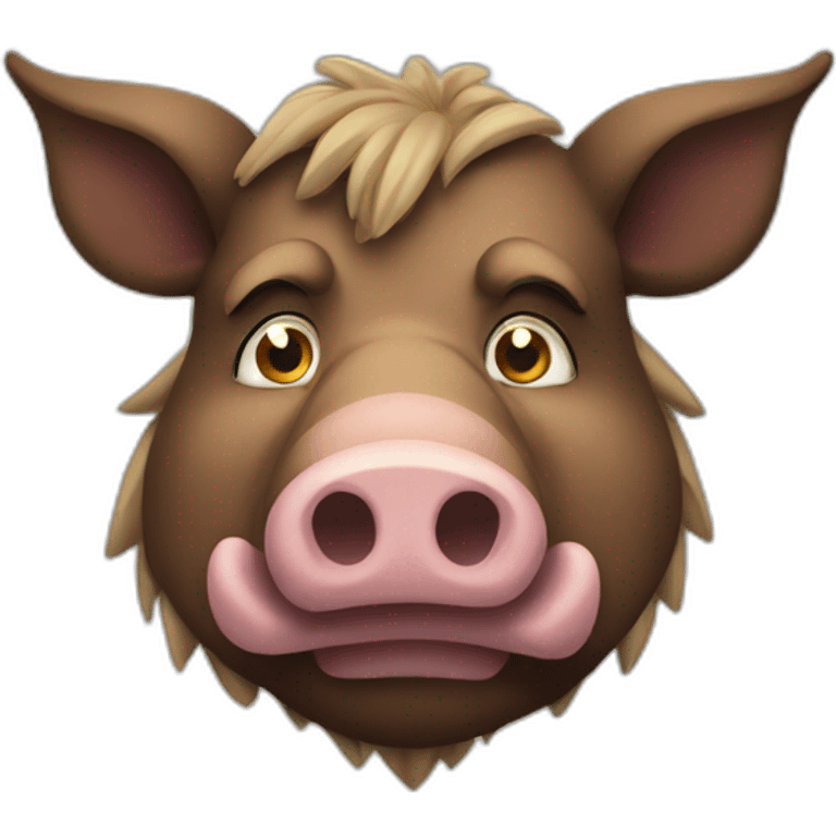 boar with chocked head expression emoji