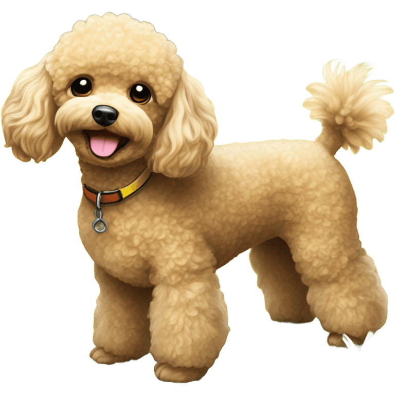 Golden toy poodle hunting emoji