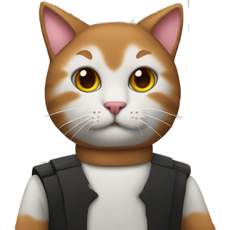 Brick wearing cat halloween costume emoji