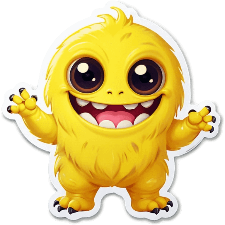 kind funny yellow baby monster emoji