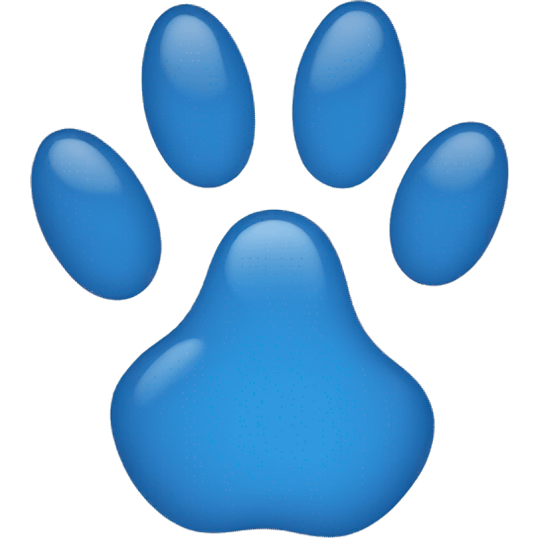 cat paw blue color emoji