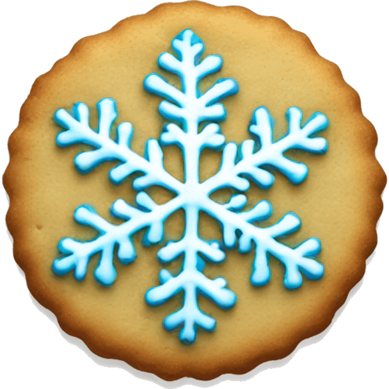 Christmas cookie with snowflake emoji