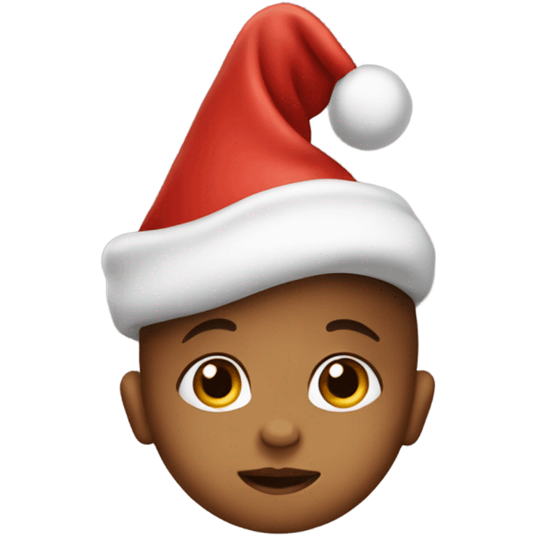 A baby with a Christmas hat  emoji