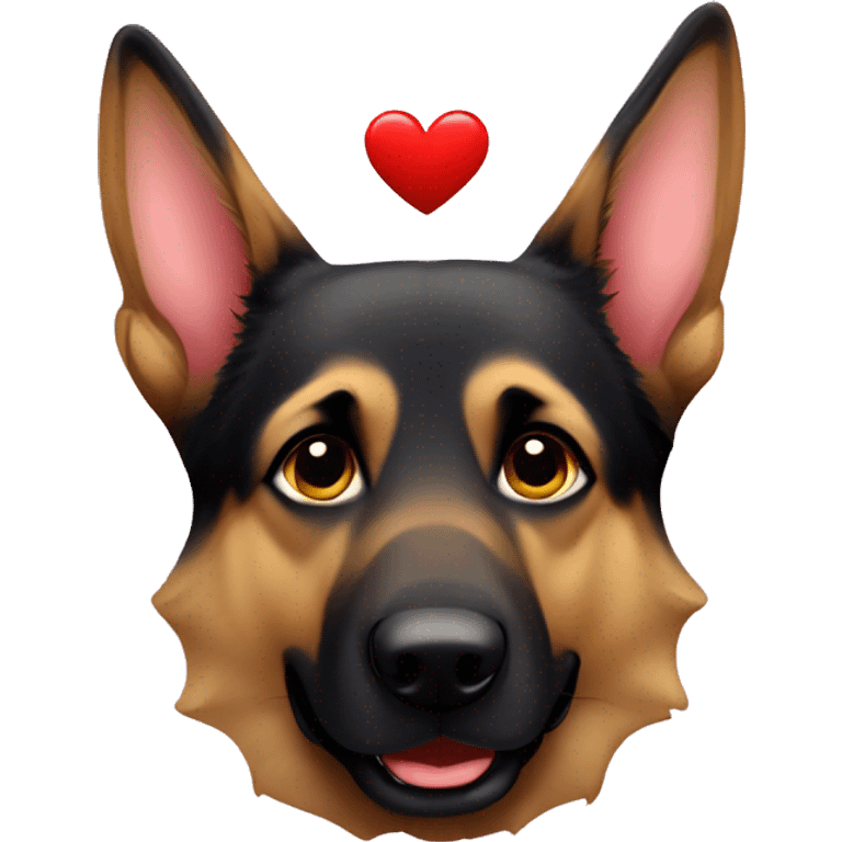 German shepherd hearts emoji