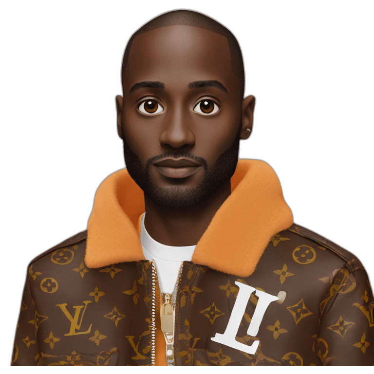 Virgil Abloh with louis Vuitton jacket emoji