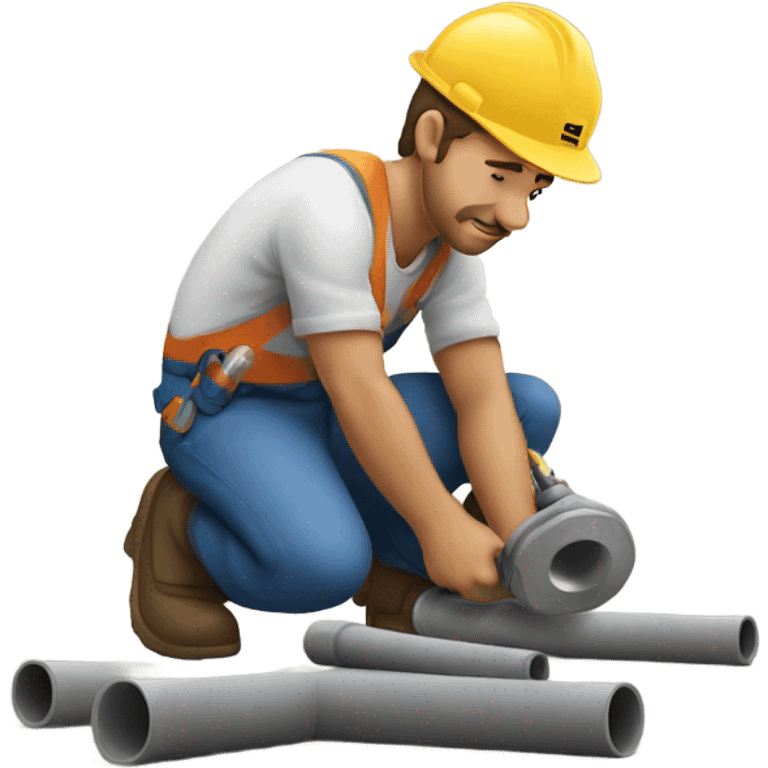 Man laying pipe emoji