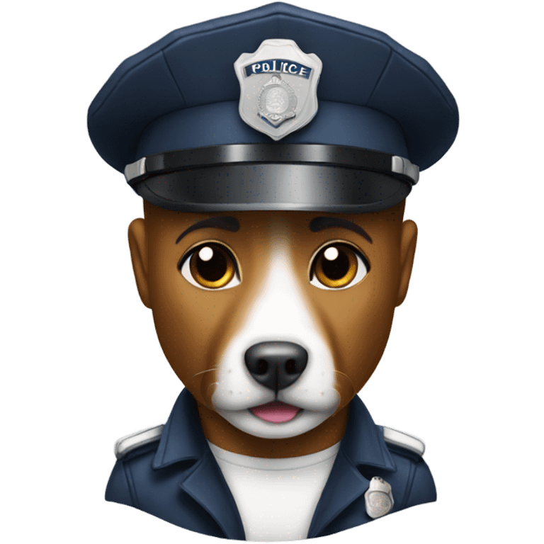 Police whit a dog  emoji