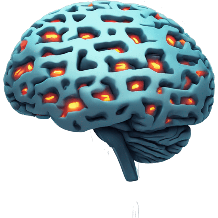 digital brain augmenting natural brain  emoji