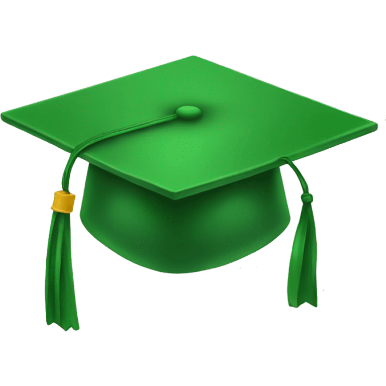 Green graduation cap emoji