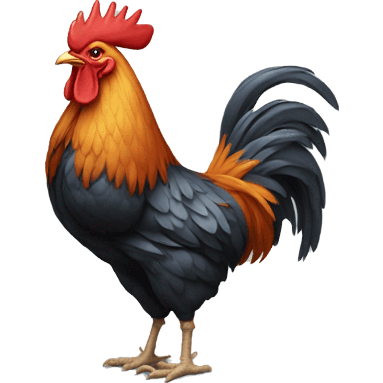 Rooster standing on one legg emoji