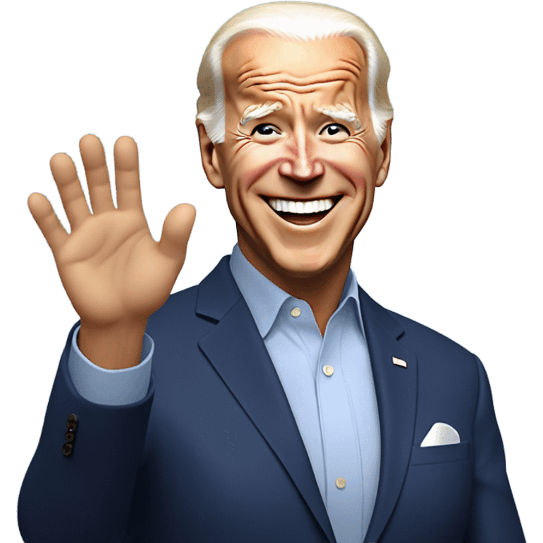 Joe Biden saying have a nice day emoji