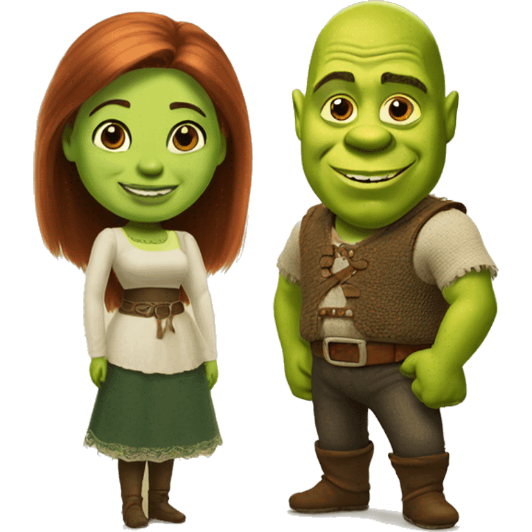 shrek and fiona emoji