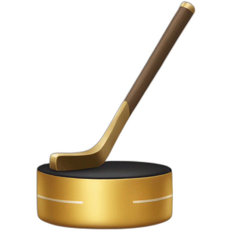 golden hockey puck emoji