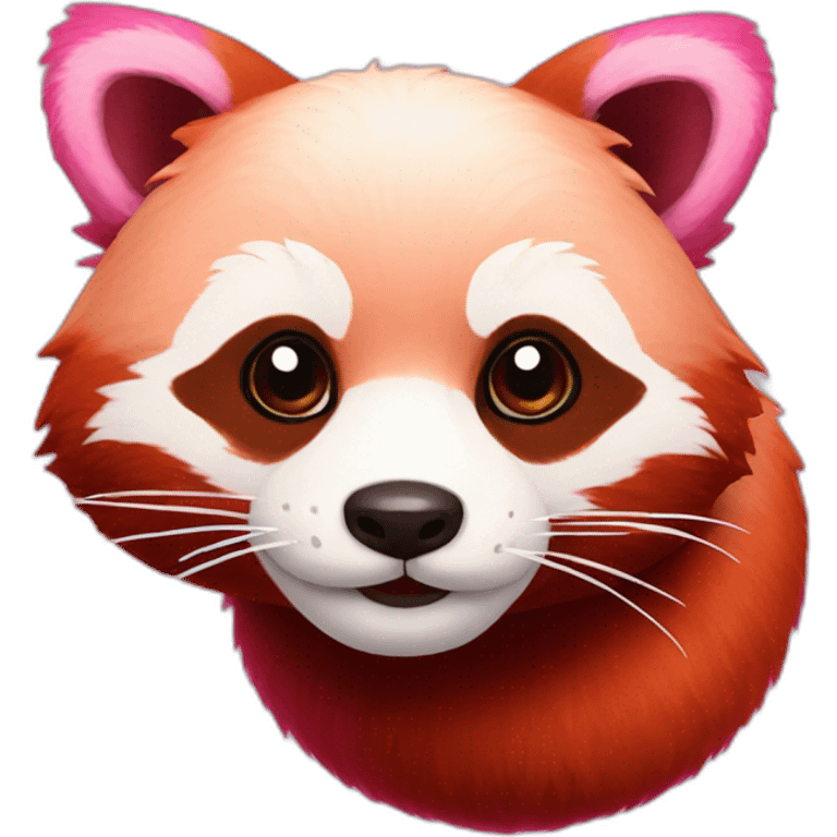 Pink red panda emoji