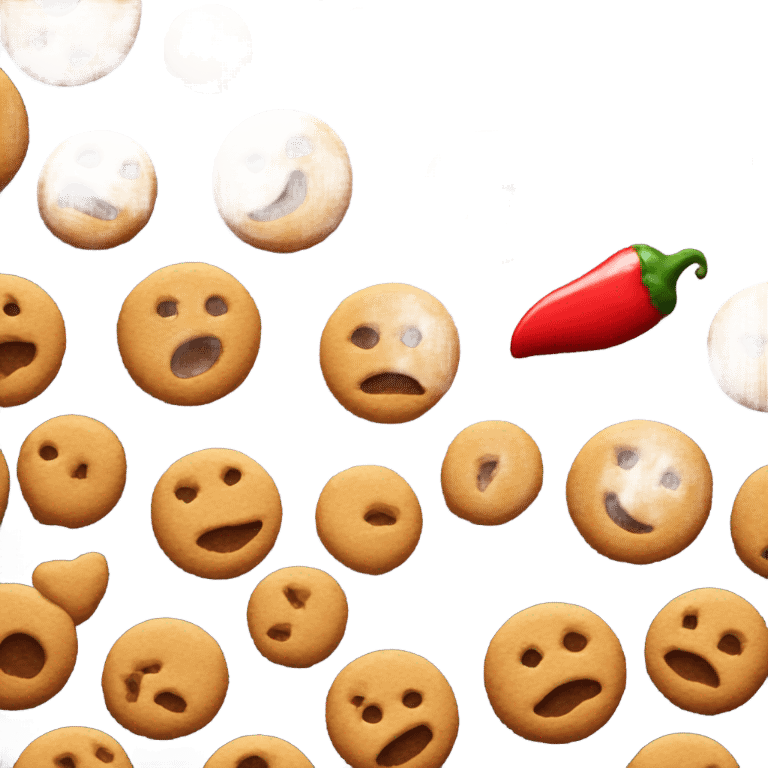 Cookie that has a hot pepper  emoji