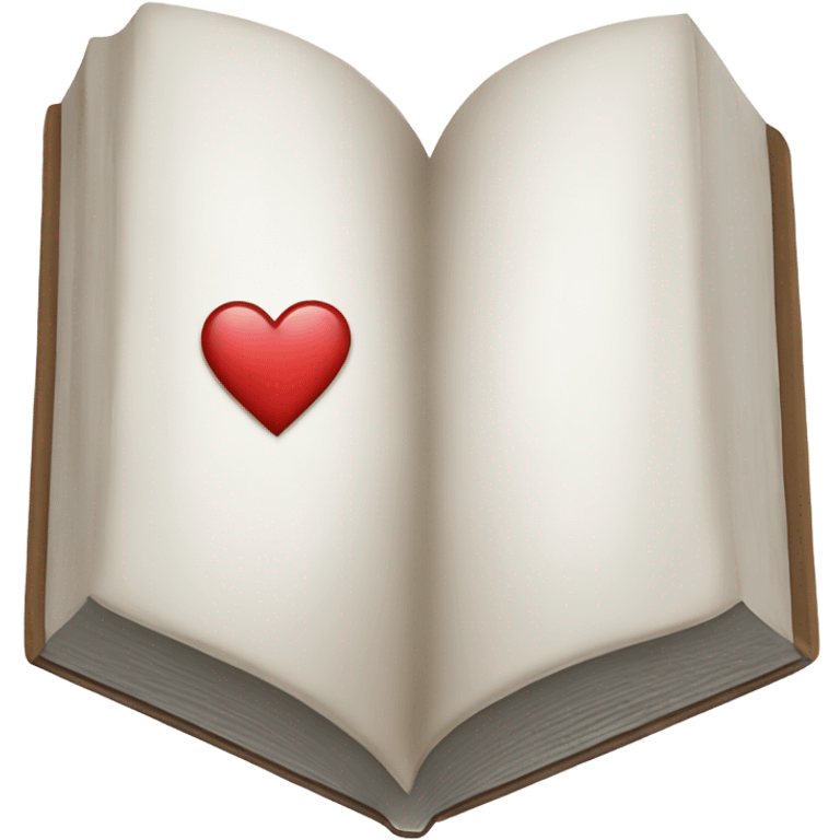 book and white heart emoji