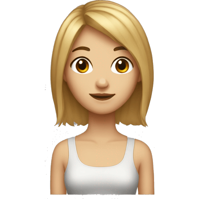 girl with medium hair emoji