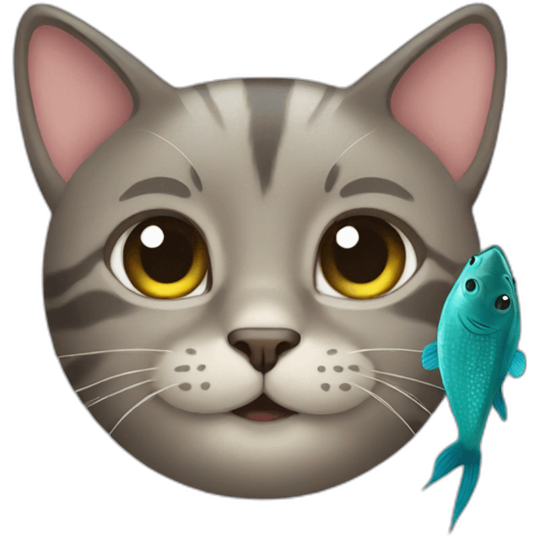 cat with fish emoji