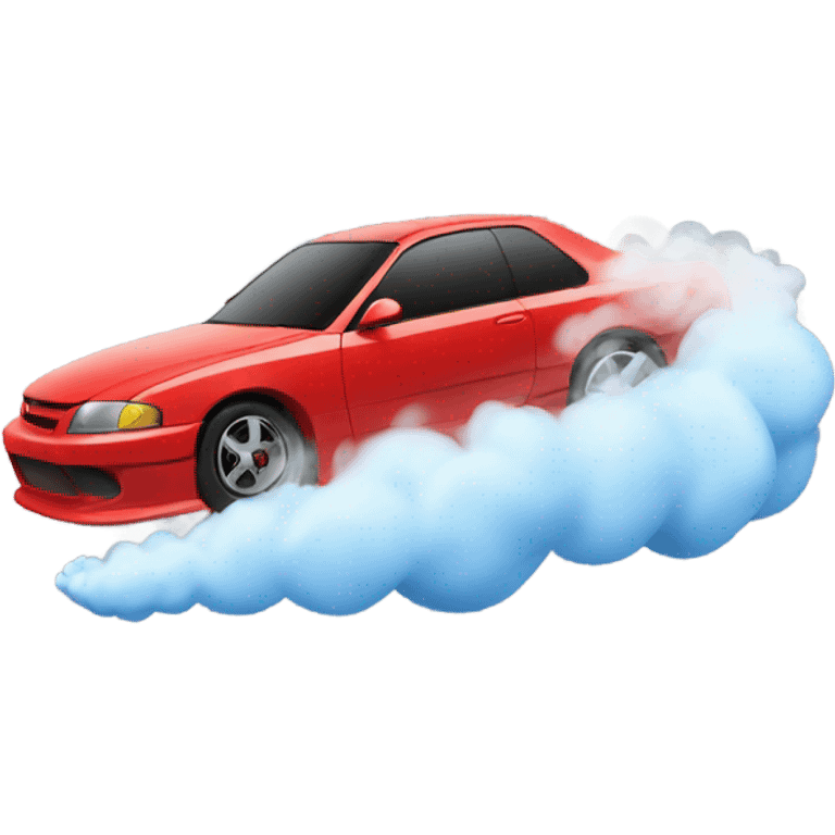 Car drift with smoke emoji