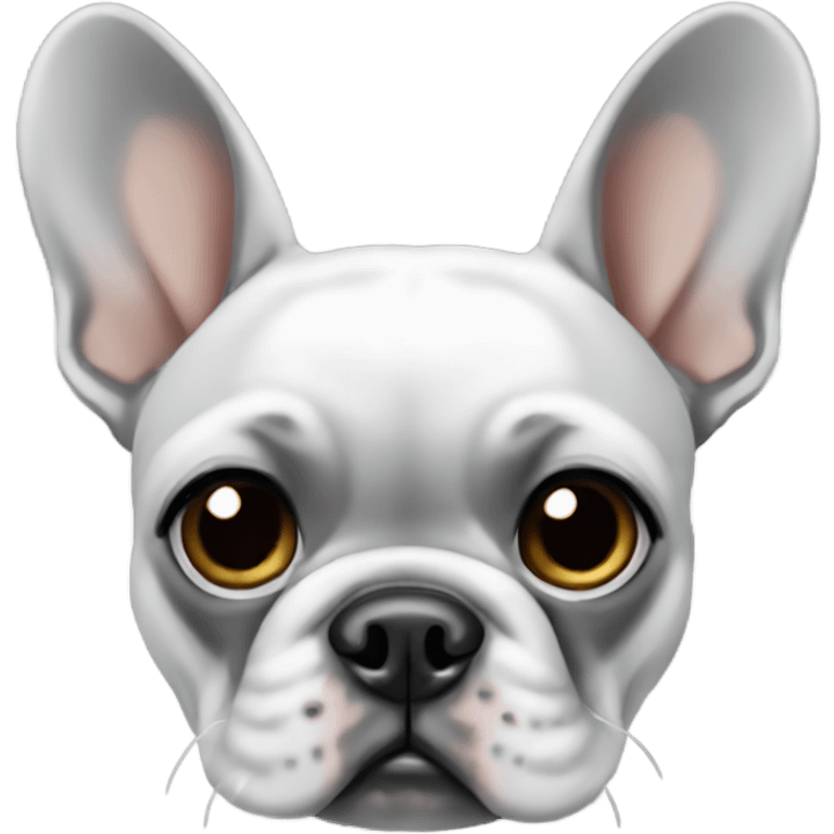  grey and small french bulldog emoji