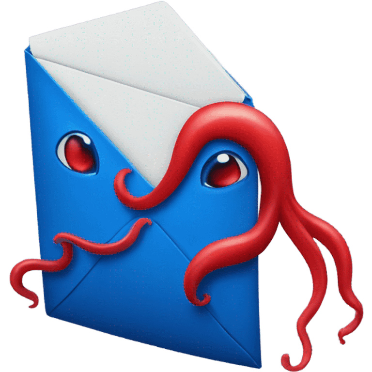 Squid Game-themed emojis featuring blue and red envelopes emoji