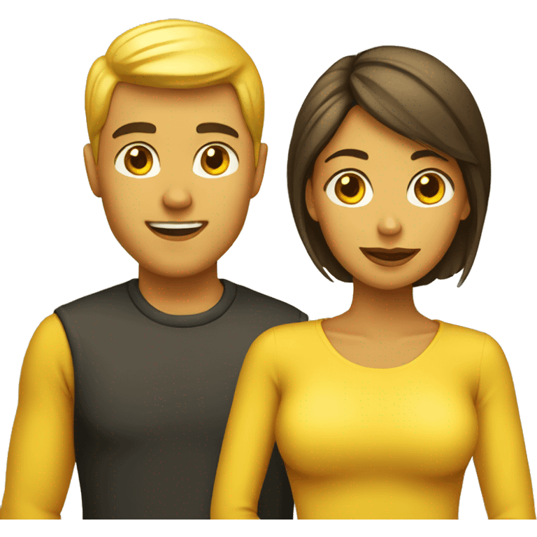 dating couple emoji yellow emoji