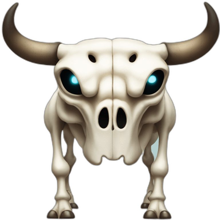 bull fit skeleton with glowing eye emoji