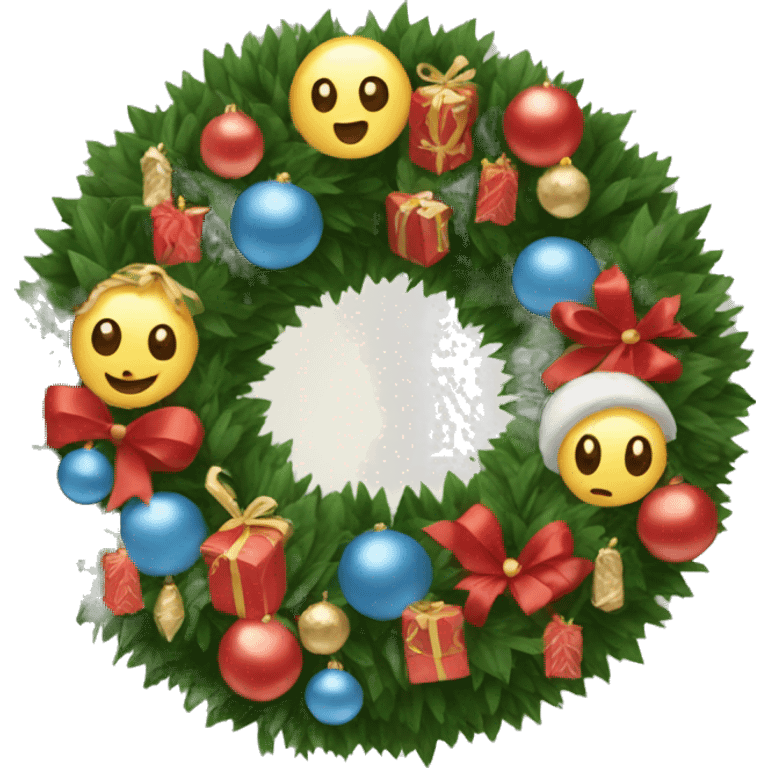 New Year's wreath emoji