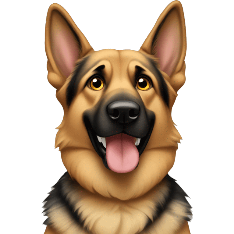 German Shepard looking dog with floppy ears emoji