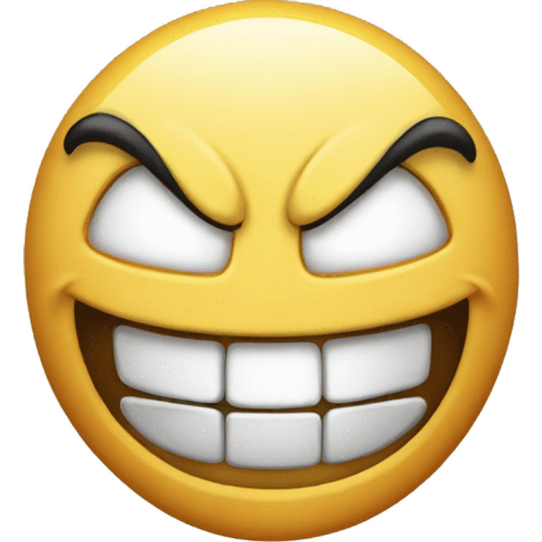 Evil villian laughing face emoji  emoji